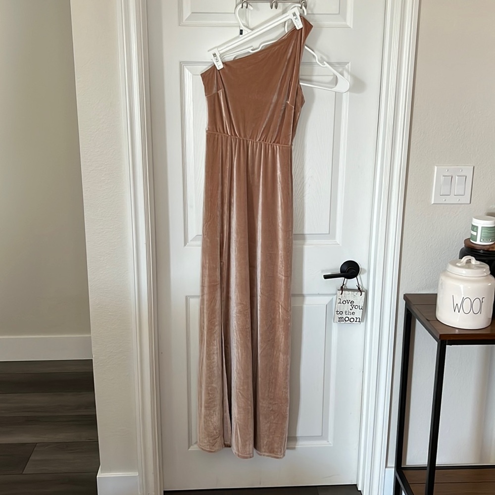 Tatiana Velvet One Shoulder Maxi Dress
